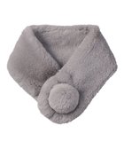 【ムーンバット/MOONBAT】の【洗える】ふわもふマフラー ミニうさしっぽ グレー|ID: prp329100004777387 ipo3291000000035774245