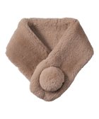 【ムーンバット/MOONBAT】の【洗える】ふわもふマフラー ミニうさしっぽ モカブラウン|ID: prp329100004777387 ipo3291000000035774255