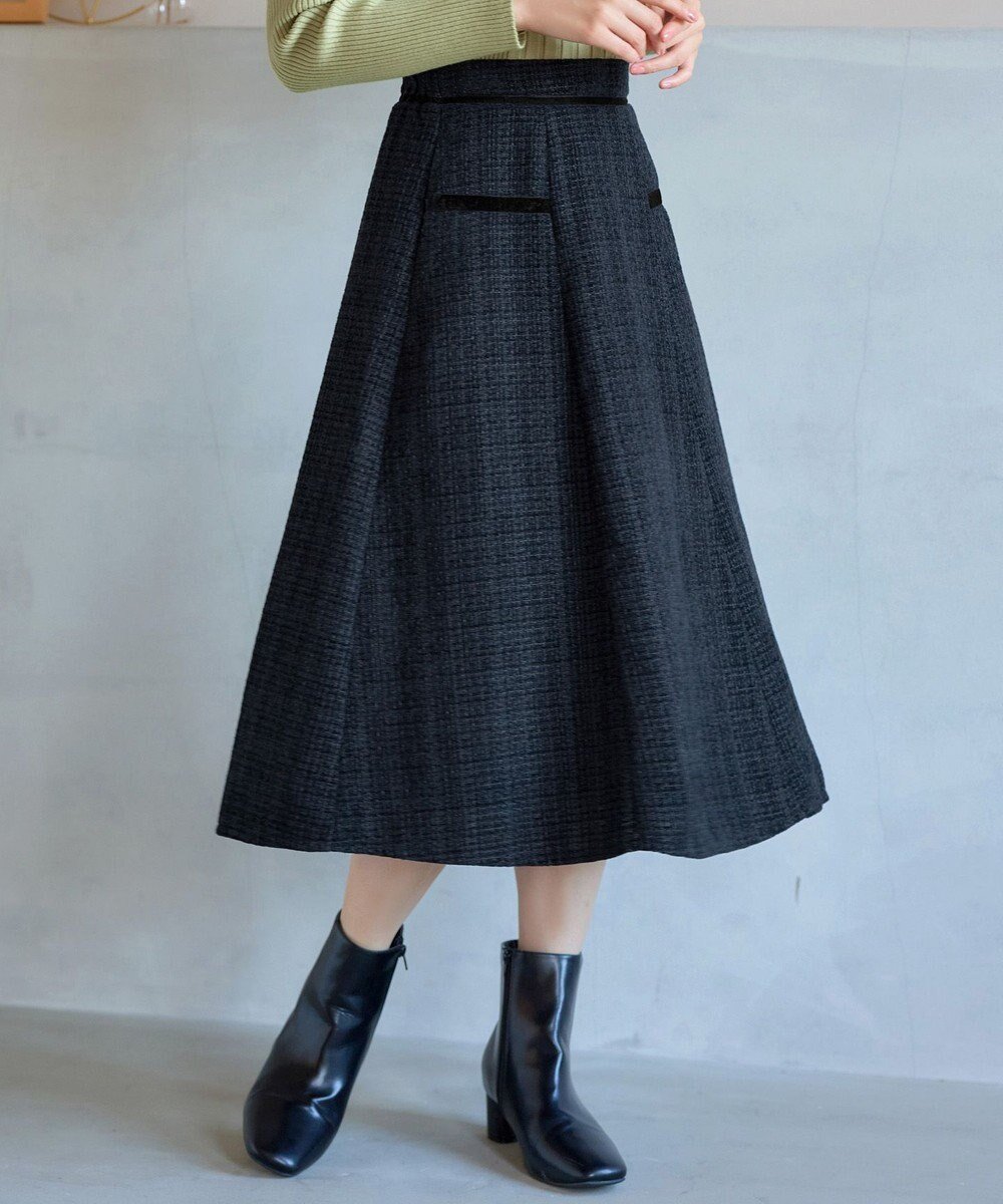 【ティアクラッセ/Tiaclasse】のベロアラインツイードスカート 人気、トレンドファッション・服の通販 founy(ファニー) ファッション Fashion レディースファッション Fashion for Women スカート Skirts アクセサリー Fashion Accessories ウォッシャブル Machine Washable 春 Spring 洗える Machine Washable 秋 Autumn カーディガン Cardigan, Knitwear シューズ Shoes, Footwear チュニック Tunic, Long Top ツイード Twill, Twill Weave 定番 Standard, Basic Item フェミニン Feminine, Girly フレア Flare, Flared ベルベット Velvet, Velvety ベロア Velour, Soft Velvet ポケット Pocket, Pocket Detail リボン Ribbon, Bow 冬 Winter / This Winter A/W・秋冬 Autumn/Winter 再入荷 Restock / Back in Stock エレガント 上品 Elegant 新作・新入荷 New Arrivals / New In other-1|ID: prp329100004777390 ipo3291000000034639711
