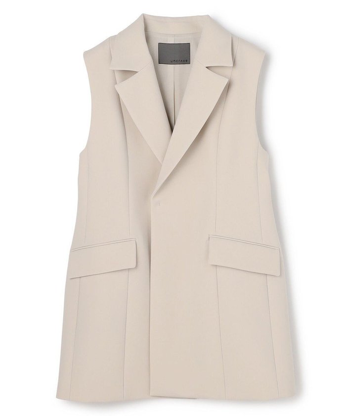 【アンクレイヴ/uncrave】のプルーフダブルクロス テーラードジレ インテリア・キッズ・メンズ・レディースファッション・服の通販 founy(ファニー) https://founy.com/ ファッション Fashion レディースファッション Fashion for Women アウター Coat / Outerwear Collection トップス・カットソー Cut & Sew Tops ベスト&ジレ / 重ね着スタイル Vests & Gilets ストレッチ Stretch, Stretchy Fabric 定番 Standard, Basic Item バランス Balance, Style Balance パターン Pattern, Design Print フォルム Silhouette, Form ベスト Vest, Waistcoat ワイド Wide, Wide Fit A/W・秋冬 Autumn/Winter エレガント 上品 Elegant |ID: prp329100004777393 ipo3291000000035613779