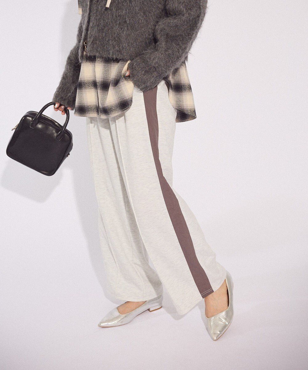 【グリーンパークス/Green Parks】のあったか裏起毛サイドラインスウェットパンツ インテリア・キッズ・メンズ・レディースファッション・服の通販 founy(ファニー) 　ファッション　Fashion　レディースファッション　Fashion for Women　パンツ　Pants & Trousers　おすすめ　Recommended / Our Picks　ポケット　Pocket, Pocket Detail　ワイド　Wide, Wide Fit　A/W・秋冬　Autumn/Winter　Oatmeal|ID: prp329100004777394 ipo3291000000035549668