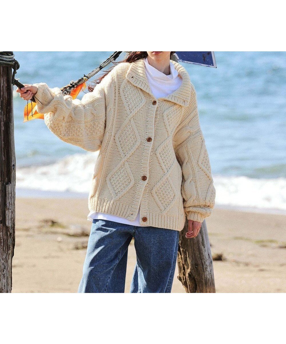 【リノ/LENO】のARAN PULLOVER【UNISEX】アラン柄ニットプルオーバー/カーディガン 人気、トレンドファッション・服の通販 founy(ファニー) 　ファッション　Fashion　レディースファッション　Fashion for Women　トップス・カットソー　Cut & Sew Tops　ニット　Knit Tops & Sweaters　カーディガン・羽織り　Layered Style Cardigans　カジュアルプルオーバー・ニットトップス　Pullovers & Knit Tops / Casual Pullovers　ウッド　Wooden Design　カーディガン　Cardigan, Knitwear　ジャケット　Jacket, Outerwear　セーター　Sweater, Knitwear　デニム　Denim, Jeans Material　ユニセックス　Unisex, Genderless　冬　Winter / This Winter　A/W・秋冬　Autumn/Winter　 other-1|ID: prp329100004777404 ipo3291000000034846538