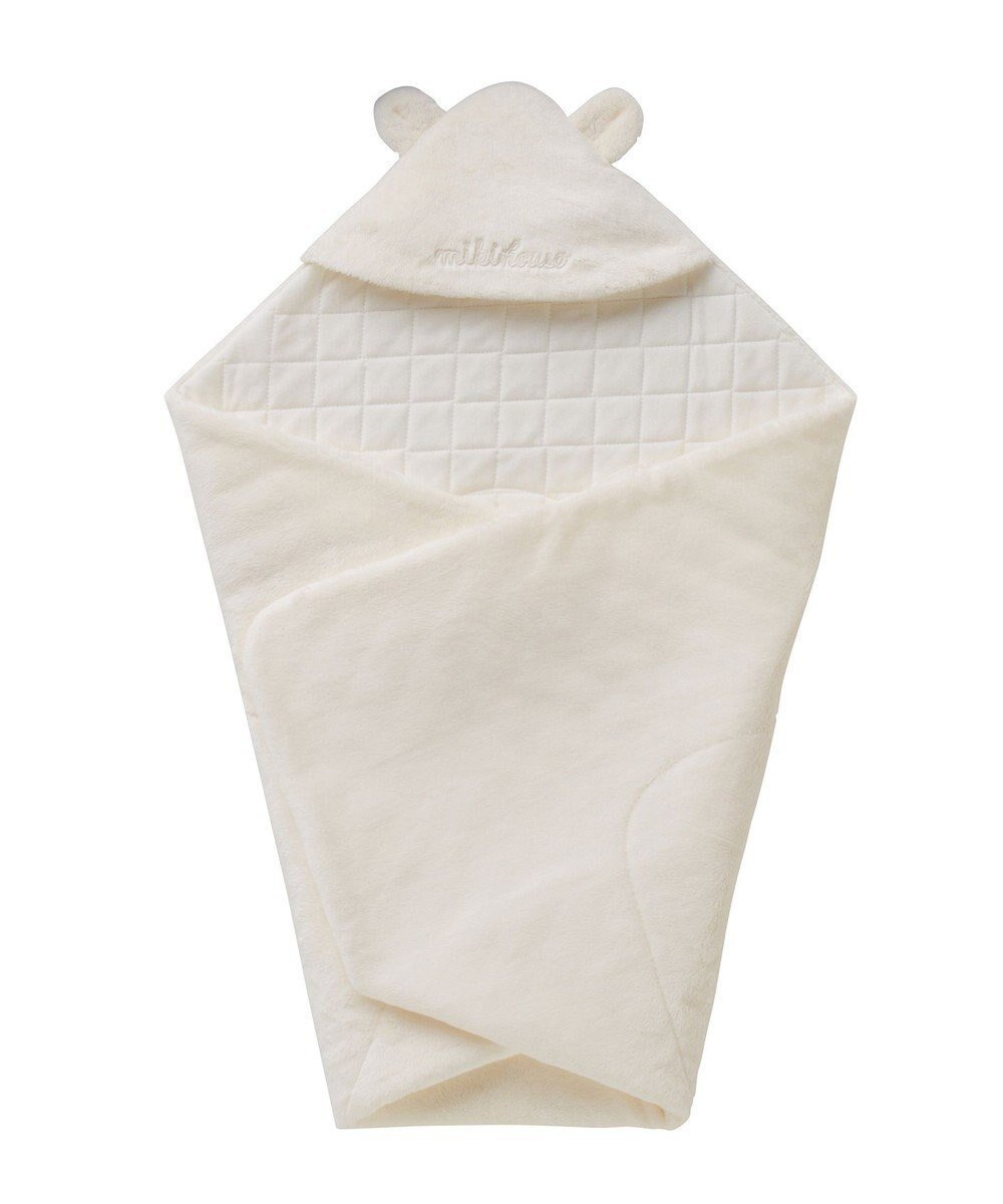 【ミキハウスホットビスケッツ/MIKI HOUSE HOT BISCUITS / KIDS】の【ミキハウス】 マイクロファー アフガン インテリア・キッズ・メンズ・レディースファッション・服の通販 founy(ファニー) ファッション Fashion キッズファッション Fashion for Kids なめらか Smooth, Silky Texture キルト Quilt, Quilted Fabric ベビー Baby, Babywear ポンチョ Poncho, Cape Style 冬 Winter / This Winter 白|ID: prp329100004777421 ipo3291000000034639850