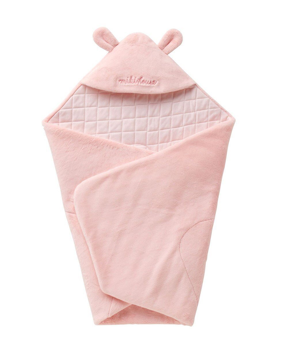 【ミキハウスホットビスケッツ/MIKI HOUSE HOT BISCUITS / KIDS】の【ミキハウス】 マイクロファー アフガン インテリア・キッズ・メンズ・レディースファッション・服の通販 founy(ファニー) ファッション Fashion キッズファッション Fashion for Kids なめらか Smooth, Silky Texture キルト Quilt, Quilted Fabric ベビー Baby, Babywear ポンチョ Poncho, Cape Style 冬 Winter / This Winter ピンク|ID: prp329100004777421 ipo3291000000034639851