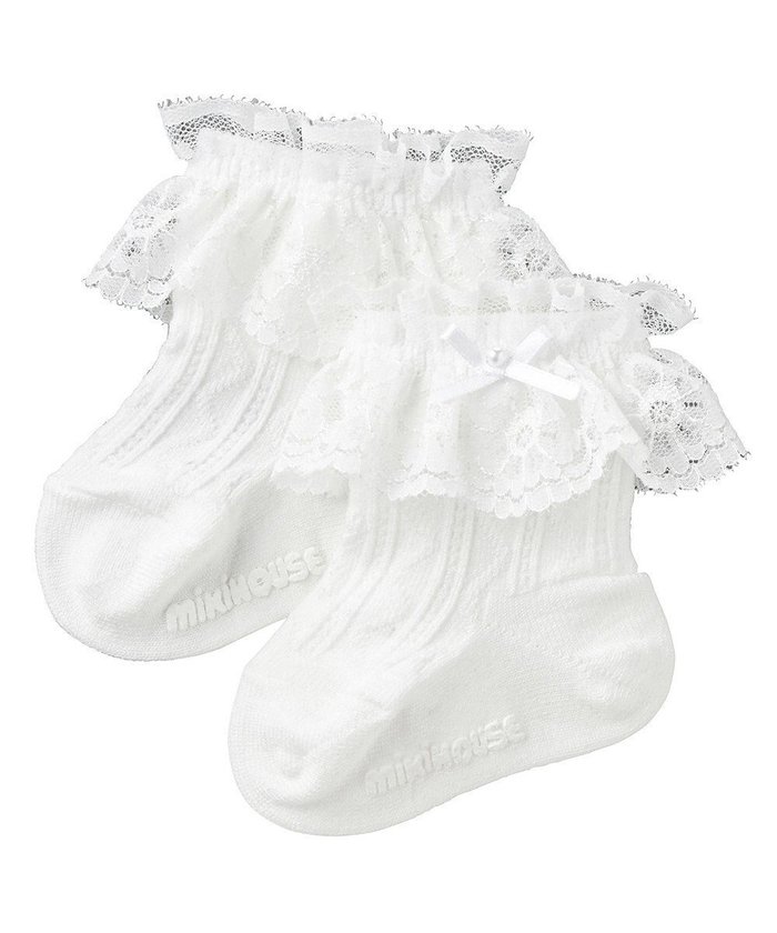 【ミキハウスホットビスケッツ/MIKI HOUSE HOT BISCUITS / KIDS】の【ミキハウス】【7-21cm】 レース付きソックス インテリア・キッズ・メンズ・レディースファッション・服の通販 founy(ファニー) https://founy.com/ ファッション Fashion キッズファッション Fashion for Kids おすすめ Recommended / Our Picks セレモニー Ceremony ソックス Socks, Hosiery パーティ Party, Party Style フォーマル Formal, Dressy ベビー Baby, Babywear リボン Ribbon, Bow レース Lace, Lace Fabric ワンポイント One Point, Statement Accent 入学式 Entrance Ceremony 結婚式 Wedding |ID: prp329100004777426 ipo3291000000034639876