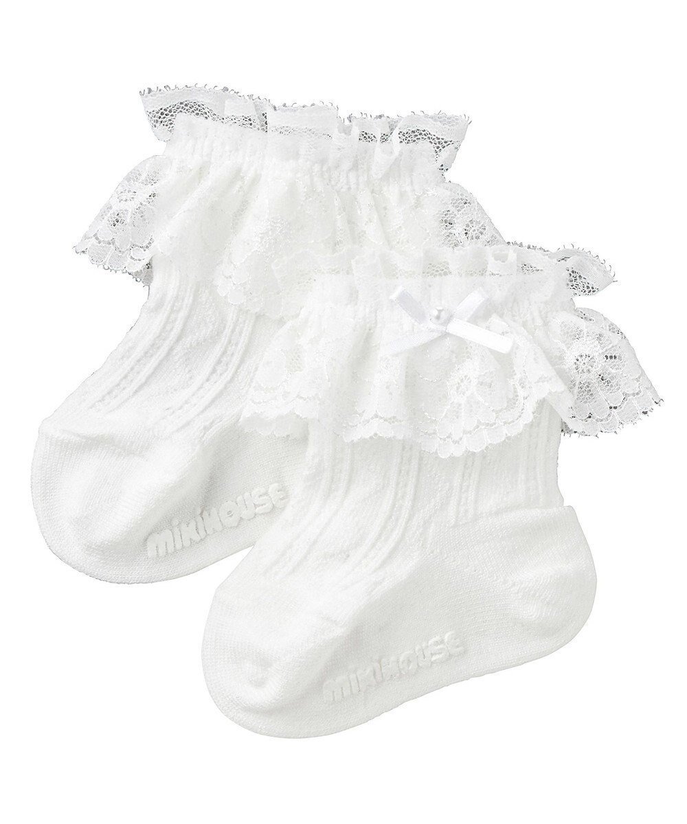 【ミキハウスホットビスケッツ/MIKI HOUSE HOT BISCUITS / KIDS】の【ミキハウス】【7-21cm】 レース付きソックス 人気、トレンドファッション・服の通販 founy(ファニー) ファッション Fashion キッズファッション Fashion for Kids おすすめ Recommended / Our Picks セレモニー Ceremony ソックス Socks, Hosiery パーティ Party, Party Style フォーマル Formal, Dressy ベビー Baby, Babywear リボン Ribbon, Bow レース Lace, Lace Fabric ワンポイント One Point, Statement Accent 入学式 Entrance Ceremony 結婚式 Wedding other-1|ID: prp329100004777426 ipo3291000000034639876