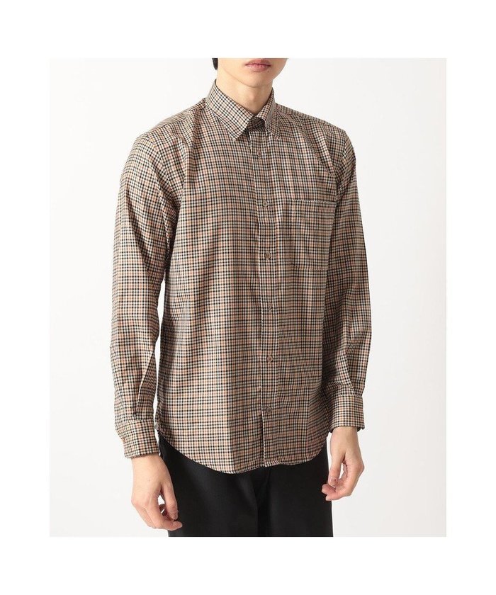 【ダックス/DAKS / MEN】のウールチェック 隠しボタンダウンシャツ インテリア・キッズ・メンズ・レディースファッション・服の通販 founy(ファニー) https://founy.com/ ファッション Fashion メンズファッション Fashion for Men トップス・カットソー Cut & Sew Tops メンズシャツ Shirts チェック Check, Plaid, Tartan エレガント 上品 Elegant 夏 Summer 定番 Standard, Basic Item S/S・春夏 SS, Spring/Summer, Warm Season A/W・秋冬 Autumn/Winter |ID: prp329100004777435 ipo3291000000034639903