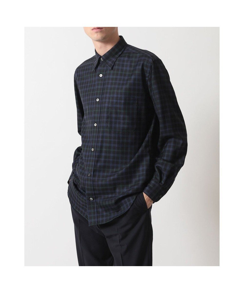 【ダックス/DAKS / MEN】のウールチェック 隠しボタンダウンシャツ インテリア・キッズ・メンズ・レディースファッション・服の通販 founy(ファニー) 　ファッション　Fashion　メンズファッション　Fashion for Men　トップス・カットソー　Cut & Sew Tops　メンズシャツ　Shirts　チェック　Check, Plaid, Tartan　エレガント 上品　Elegant　夏　Summer　定番　Standard, Basic Item　S/S・春夏　SS, Spring/Summer, Warm Season　A/W・秋冬　Autumn/Winter　ブラック|ID: prp329100004777435 ipo3291000000034639906
