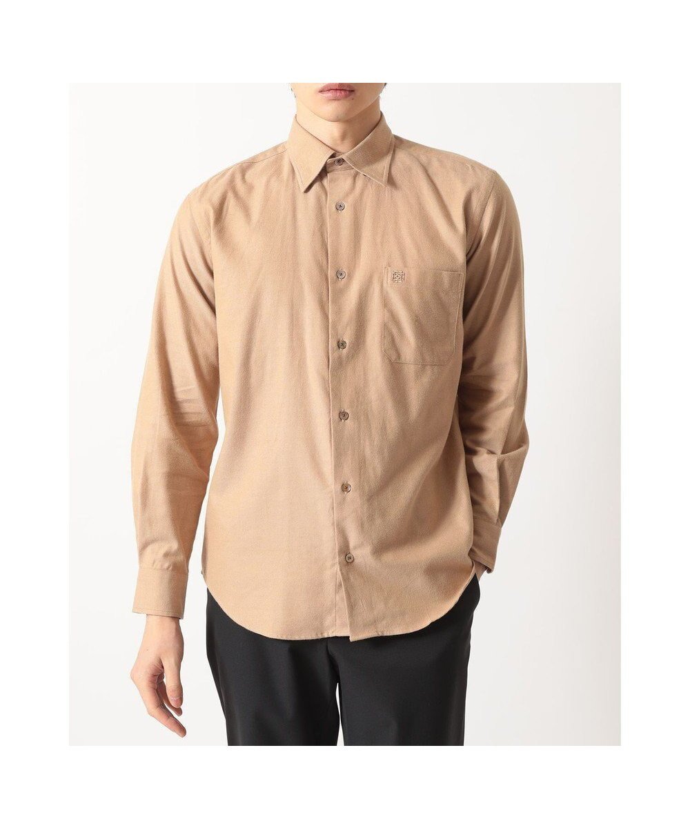 【ダックス/DAKS / MEN】のカシミヤタッチコットンシャツ インテリア・キッズ・メンズ・レディースファッション・服の通販 founy(ファニー) 　ファッション　Fashion　メンズファッション　Fashion for Men　トップス・カットソー　Cut & Sew Tops　メンズシャツ　Shirts　イタリア　Italy　ダウン　Down, Puffer　エレガント 上品　Elegant　夏　Summer　定番　Standard, Basic Item　S/S・春夏　SS, Spring/Summer, Warm Season　A/W・秋冬　Autumn/Winter　キャメル|ID: prp329100004777437 ipo3291000000034639914