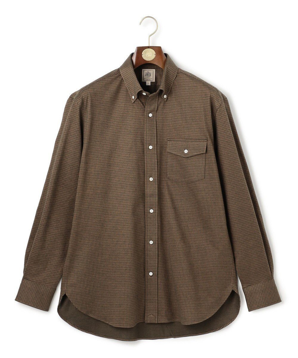 【ジェイ プレス/J.PRESS / MEN】の【KANEMASA JERSEY】ネルジャージータッターソール シャツ / B.D. インテリア・キッズ・メンズ・レディースファッション・服の通販 founy(ファニー) 　ファッション　Fashion　メンズファッション　Fashion for Men　トップス・カットソー　Cut & Sew Tops　メンズシャツ　Shirts　クラシック　Classic, Timeless Style　ドレス　Dress, One-Piece　フィット　Fit, Slim Fit　エレガント 上品　Elegant　冬　Winter / This Winter　A/W・秋冬　Autumn/Winter　ブラウン系3|ID: prp329100004777444 ipo3291000000034639929