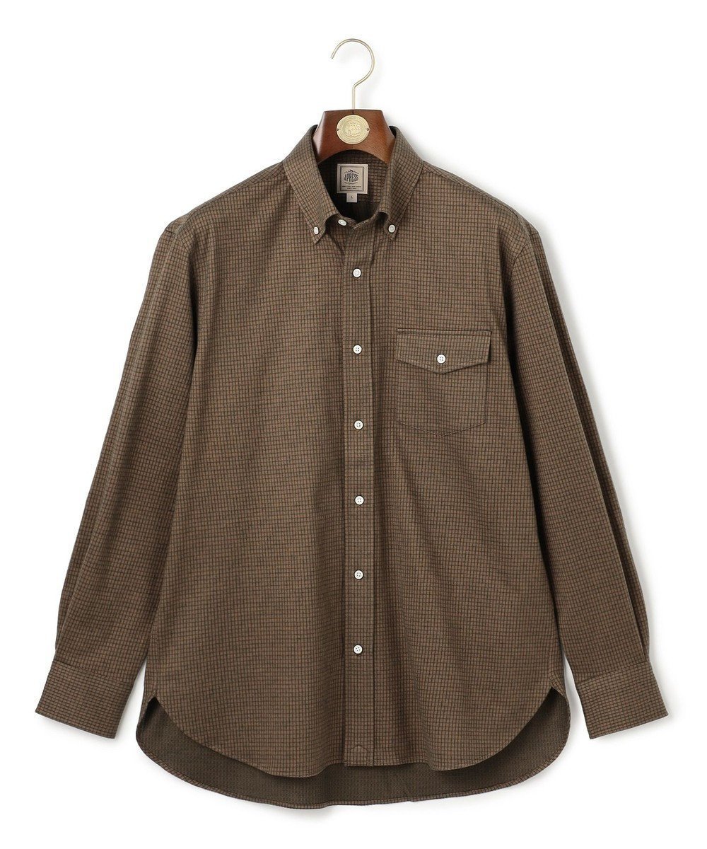 【ジェイ プレス/J.PRESS / MEN】の【KANEMASA JERSEY】ネルジャージータッターソール シャツ / B.D. インテリア・キッズ・メンズ・レディースファッション・服の通販 founy(ファニー) 　ファッション　Fashion　メンズファッション　Fashion for Men　トップス・カットソー　Cut & Sew Tops　メンズシャツ　Shirts　クラシック　Classic, Timeless Style　ドレス　Dress, One-Piece　フィット　Fit, Slim Fit　エレガント 上品　Elegant　冬　Winter / This Winter　A/W・秋冬　Autumn/Winter　ブラウン系3|ID: prp329100004777444 ipo3291000000035606703