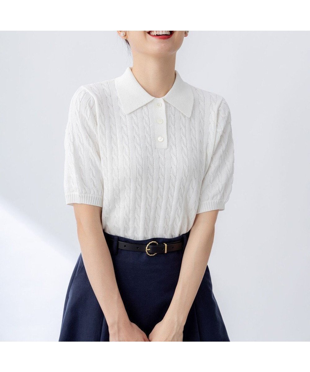 【組曲/KUMIKYOKU】のポロ襟 ニットプルオーバー 人気、トレンドファッション・服の通販 founy(ファニー) ファッション Fashion レディースファッション Fashion for Women トップス・カットソー Cut & Sew Tops ニット Knit Tops & Sweaters カジュアルプルオーバー・ニットトップス Pullovers & Knit Tops / Casual Pullovers 春 Spring コンパクト Compact, Small Size ストレッチ Stretch, Stretchy Fabric セーター Sweater, Knitwear トレンド Trend, Trending Now S/S・春夏 SS, Spring/Summer, Warm Season おすすめ Recommended / Our Picks 夏 Summer other-1|ID: prp329100004777456 ipo3291000000034639979