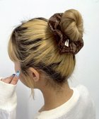 【ウィゴー/WEGO】のLチェックシュシュ ブラウンチェック1|ID: prp329100004777474 ipo3291000000035787258