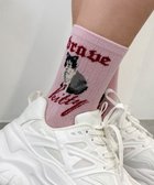 【ウィゴー/WEGO】のcatロゴソックス ライトピンク|ID: prp329100004777480 ipo3291000000034640145
