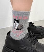 【ウィゴー/WEGO】のcatロゴソックス ライトグレー|ID: prp329100004777480 ipo3291000000034640147