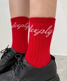 【ウィゴー/WEGO】のメッセージロゴソックス レッド|ID: prp329100004777481 ipo3291000000034640149