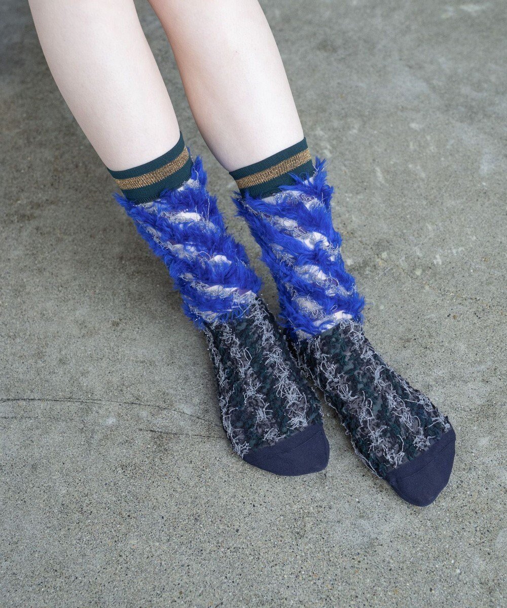 【コキュウ/COQ】のLESSER TALE ラメリバーシブルファーソックス インテリア・キッズ・メンズ・レディースファッション・服の通販 founy(ファニー) 　ファッション　Fashion　レディースファッション　Fashion for Women　ソックス&靴下　Socks & Hosiery　レッグウェア・ストッキング　Legwear & Hosiery　カラフル　Colorful Design　コレクション　Collection, Seasonal Line　ソックス　Socks, Hosiery　タンブラー　Tumbler, Travel Mug　バランス　Balance, Style Balance　リバーシブル　Reversible, Two-Sided　おすすめ　Recommended / Our Picks　犬　Dog　ブルー|ID: prp329100004777493 ipo3291000000035516130