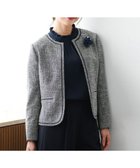 【エニィ スィス/any SiS】のライトストレッチ ツイード ジャケット ネイビーシャンブレー|ID: prp329100004778192 ipo3291000000034685930