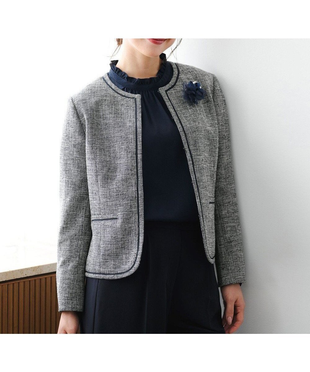 【エニィ スィス/any SiS】のライトストレッチ ツイード ジャケット インテリア・キッズ・メンズ・レディースファッション・服の通販 founy(ファニー) ファッション Fashion レディースファッション Fashion for Women アウター Coat / Outerwear Collection レディースジャケット・軽アウター Jackets ノーカラージャケット / シンプル上品コーデ Collarless Jackets ウォッシャブル Machine Washable 春 Spring コンパクト Compact, Small Size ジャケット Jacket, Outerwear ストレッチ Stretch, Stretchy Fabric スリット Slit, Slit Detail ツイード Twill, Twill Weave 定番 Standard, Basic Item バランス Balance, Style Balance ポケット Pocket, Pocket Detail ミックス Mix, Mixed Style S/S・春夏 SS, Spring/Summer, Warm Season おすすめ Recommended / Our Picks 夏 Summer 新作・新入荷 New Arrivals / New In ネイビーシャンブレー|ID: prp329100004778192 ipo3291000000034685930