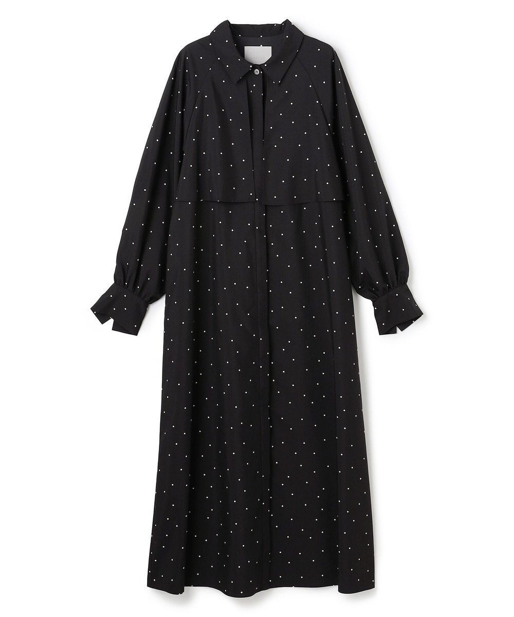 【アンフィーロ 自由区/UNFILO】のフライヨーク ワンピース インテリア・キッズ・メンズ・レディースファッション・服の通販 founy(ファニー) 　ファッション　Fashion　レディースファッション　Fashion for Women　ワンピース　Dresses　スリーブ　Sleeve, Long Sleeve / Short Sleeve　タートル　Turtleneck, Turtle Collar　ドレープ　Drape, Draping Fabric　ポケット　Pocket, Pocket Detail　羽織　Haori, Light Jacket　ヨーク　Yoke, Yoke Design　A/W・秋冬　Autumn/Winter　おすすめ　Recommended / Our Picks　エレガント 上品　Elegant　ブラックドット|ID: prp329100004778194 ipo3291000000034649279