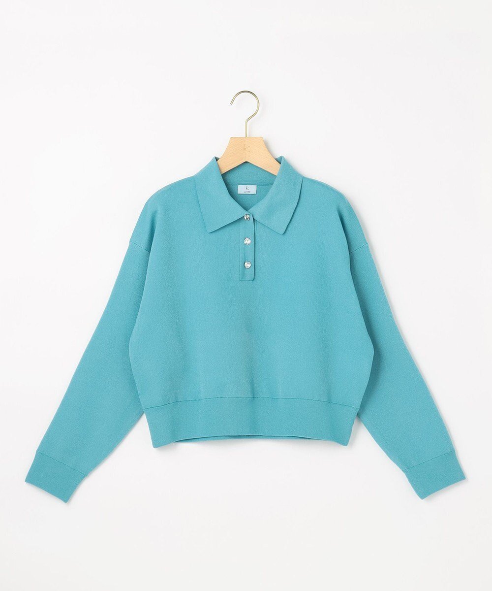 【組曲/KUMIKYOKU】の【先行予約】オーガンスキッパー ニット インテリア・キッズ・メンズ・レディースファッション・服の通販 founy(ファニー) ファッション Fashion レディースファッション Fashion for Women トップス・カットソー Cut & Sew Tops ニット Knit Tops & Sweaters オーガンジー Organza Fabric 春 Spring コンパクト Compact, Small Size スウェット / スエット Sweatshirt, Sweatwear スキッパー Skipper, Open Collar セーター Sweater, Knitwear バランス Balance, Style Balance ビジュー Bijou, Jewel-like Accent フェミニン Feminine, Girly フレア Flare, Flared ボトム Bottoms, Lower Wear S/S・春夏 SS, Spring/Summer, Warm Season 夏 Summer ターコイズブルー系|ID: prp329100004778196 ipo3291000000034649287