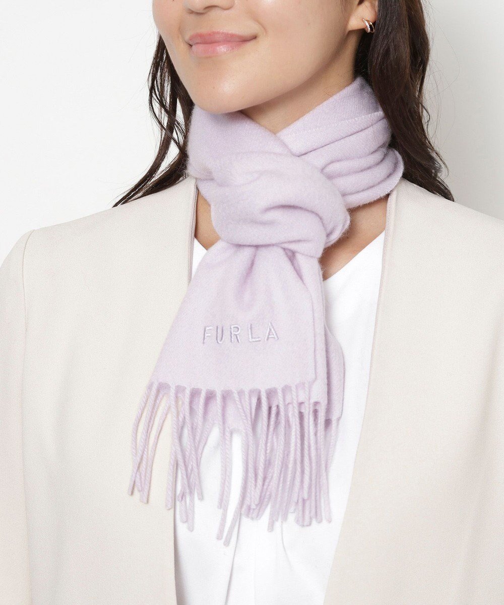 【ムーンバット/MOONBAT】のFURLA(フルラ)カシミヤ100% 無地 プチマフラー/幅20cm インテリア・キッズ・メンズ・レディースファッション・服の通販 founy(ファニー) 　ファッション　Fashion　レディースファッション　Fashion for Women　マフラー・スヌード / 冬小物の定番　Scarves & Mufflers　イタリア　Italy　エレガント 上品　Elegant　スヌード　Snood, Infinity Scarf　パターン　Pattern, Design Print　フリンジ　Fringe, Tassel　マフラー　Scarf, Muffler　無地　Plain, Solid Color　A/W・秋冬　Autumn/Winter　ライトパープル|ID: prp329100004778201 ipo3291000000035549754