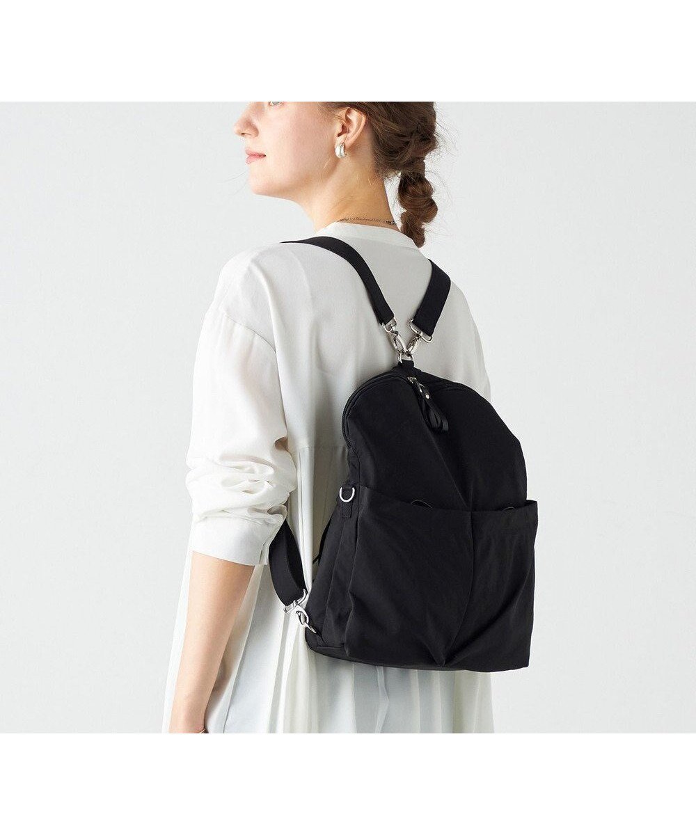 【ラ バガジェリー/LA BAGAGERIE】の【MONICA】フロントポケット2WAYバッグ インテリア・キッズ・メンズ・レディースファッション・服の通販 founy(ファニー) ファッション Fashion レディースファッション Fashion for Women バッグ Bags コンパクト Compact, Small Size シンプル Simple, Minimal スマート Smart, Elegant トラベル Travel, Travel Gear フロント Front, Front Design ポケット Pocket, Pocket Detail リュック Backpack, Rucksack ブラック|ID: prp329100004778217 ipo3291000000034649363