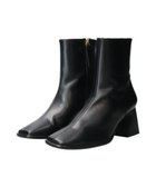 【インター ショシュール/INTER-CHAUSSURES】の【ANGEL ALARCON】フレアヒールセンターシームショートブーツ ブラック|ID: prp329100004778234 ipo3291000000034649422