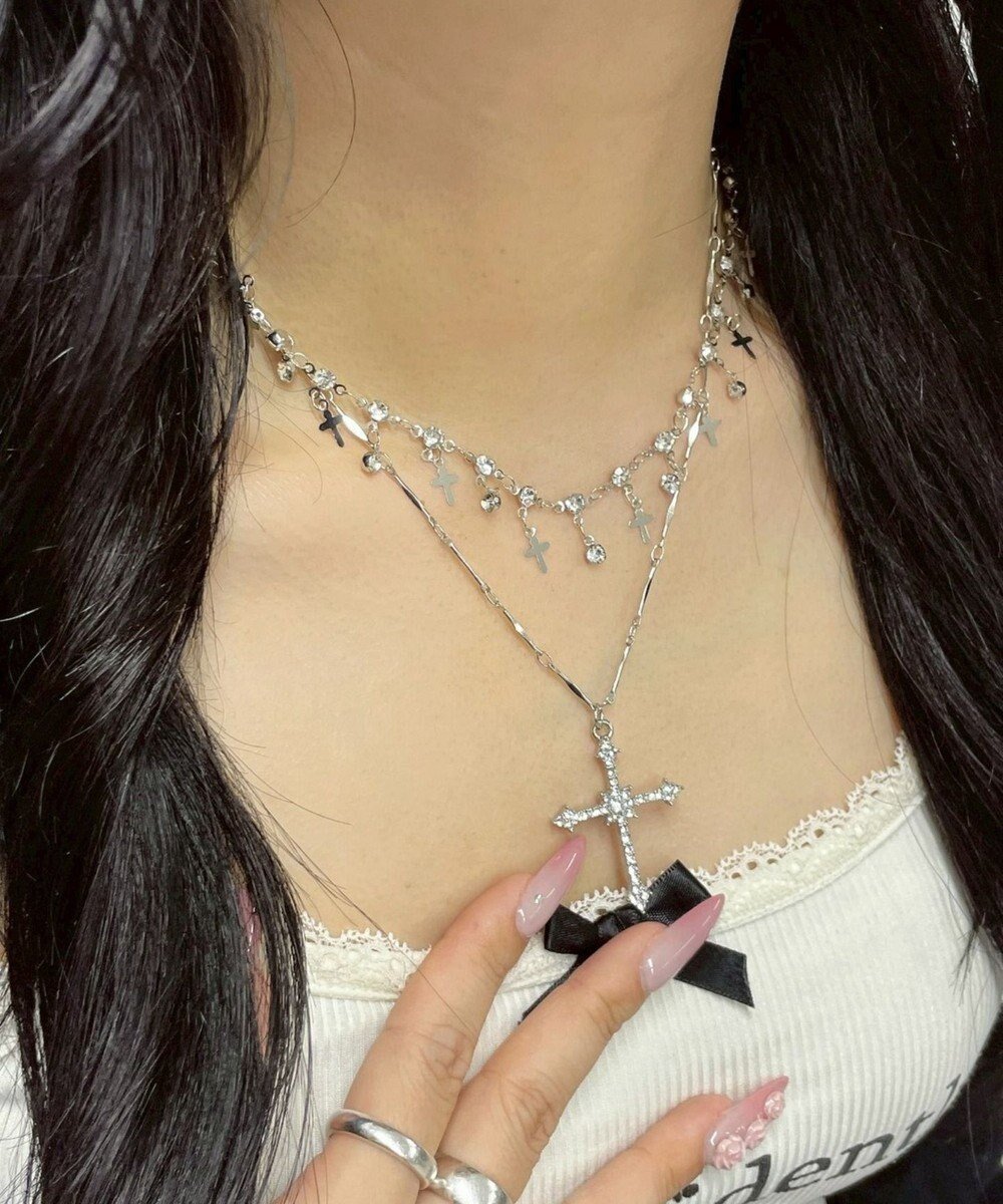 【ウィゴー/WEGO】のLクロスレイヤードネックレス 人気、トレンドファッション・服の通販 founy(ファニー) 　ファッション　Fashion　レディースファッション　Fashion for Women　ジュエリー　Jewelry　ネックレス　Necklaces & Pendants　おすすめ　Recommended / Our Picks　アクセサリー　Fashion Accessories　スマホ　Smartphone, Mobile Device　トレンド　Trend, Trending Now　ネックレス　Necklace, Pendant Necklace　 other-1|ID: prp329100004778246 ipo3291000000035516069