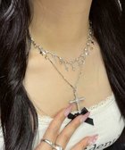 【ウィゴー/WEGO】のLクロスレイヤードネックレス シルバー|ID: prp329100004778246 ipo3291000000035516070