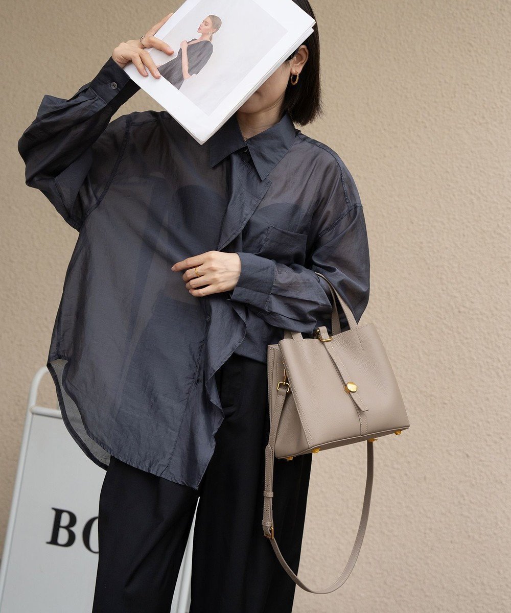 【スタイルコード/STYLE CODE】の[RICKERS/リッカーズ]ナチュラルレザーアオリハンドバッグ インテリア・キッズ・メンズ・レディースファッション・服の通販 founy(ファニー) 　ファッション　Fashion　レディースファッション　Fashion for Women　バッグ　Bags　イエロー　Yellow　コンパクト　Compact, Small Size　今季　This Season, Current Season　ショルダー　Shoulder, Shoulder Strap　シンプル　Simple, Minimal　財布　Wallet, Purse　チェック　Check, Plaid, Tartan　ポケット　Pocket, Pocket Detail　ポーチ　Pouch, Small Case　日傘　Parasol, UV Umbrella　メタル　Metal, Metal Parts　ロング　Long, Long-Length　エレガント 上品　Elegant　グレー|ID: prp329100004778832 ipo3291000000035549792