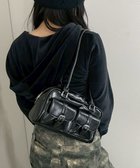 【ウィゴー/WEGO】のベルト2ポケットデザインボストンバッグ ブラック|ID: prp329100004778834 ipo3291000000034656836