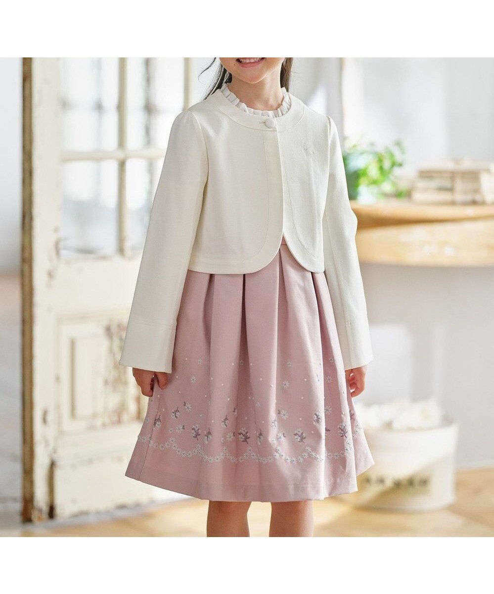 【組曲 / KIDS/KUMIKYOKU】の【110-140㎝】 フラワーアーチワンピース&ボレロジャケットセット 人気、トレンドファッション・服の通販 founy(ファニー) ファッション Fashion キッズファッション Fashion for Kids ワンピース Dresses 春 Spring カットソー Cut and Sewn Top グログラン Grosgrain, Grosgrain Ribbon ジャケット Jacket, Outerwear ストレッチ Stretch, Stretchy Fabric スーツ Suit, Formalwear フェミニン Feminine, Girly フォーマル Formal, Dressy フリル Frill, Ruffle ボレロ Bolero, Short Cardigan ラウンド Round, Round Neck S/S・春夏 SS, Spring/Summer, Warm Season 夏 Summer other-1|ID: prp329100004779395 ipo3291000000034664374