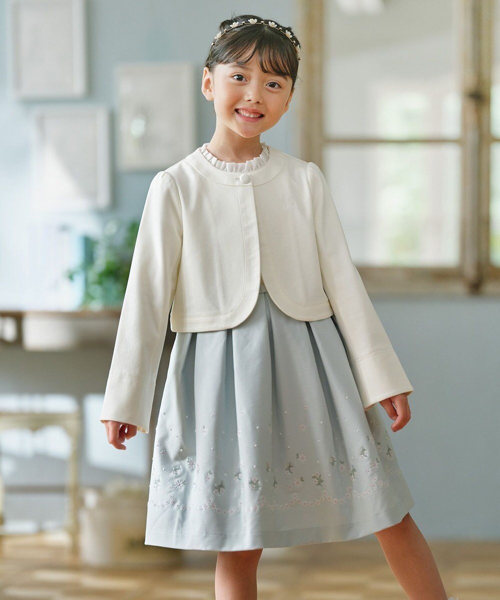 【組曲 / KIDS/KUMIKYOKU】の【110-140㎝】 フラワーアーチワンピース&ボレロジャケットセット インテリア・キッズ・メンズ・レディースファッション・服の通販 founy(ファニー) ファッション Fashion キッズファッション Fashion for Kids ワンピース Dresses 春 Spring カットソー Cut and Sewn Top グログラン Grosgrain, Grosgrain Ribbon ジャケット Jacket, Outerwear ストレッチ Stretch, Stretchy Fabric スーツ Suit, Formalwear フェミニン Feminine, Girly フォーマル Formal, Dressy フリル Frill, Ruffle ボレロ Bolero, Short Cardigan ラウンド Round, Round Neck S/S・春夏 SS, Spring/Summer, Warm Season 夏 Summer ミントグリーン|ID: prp329100004779395 ipo3291000000034664376