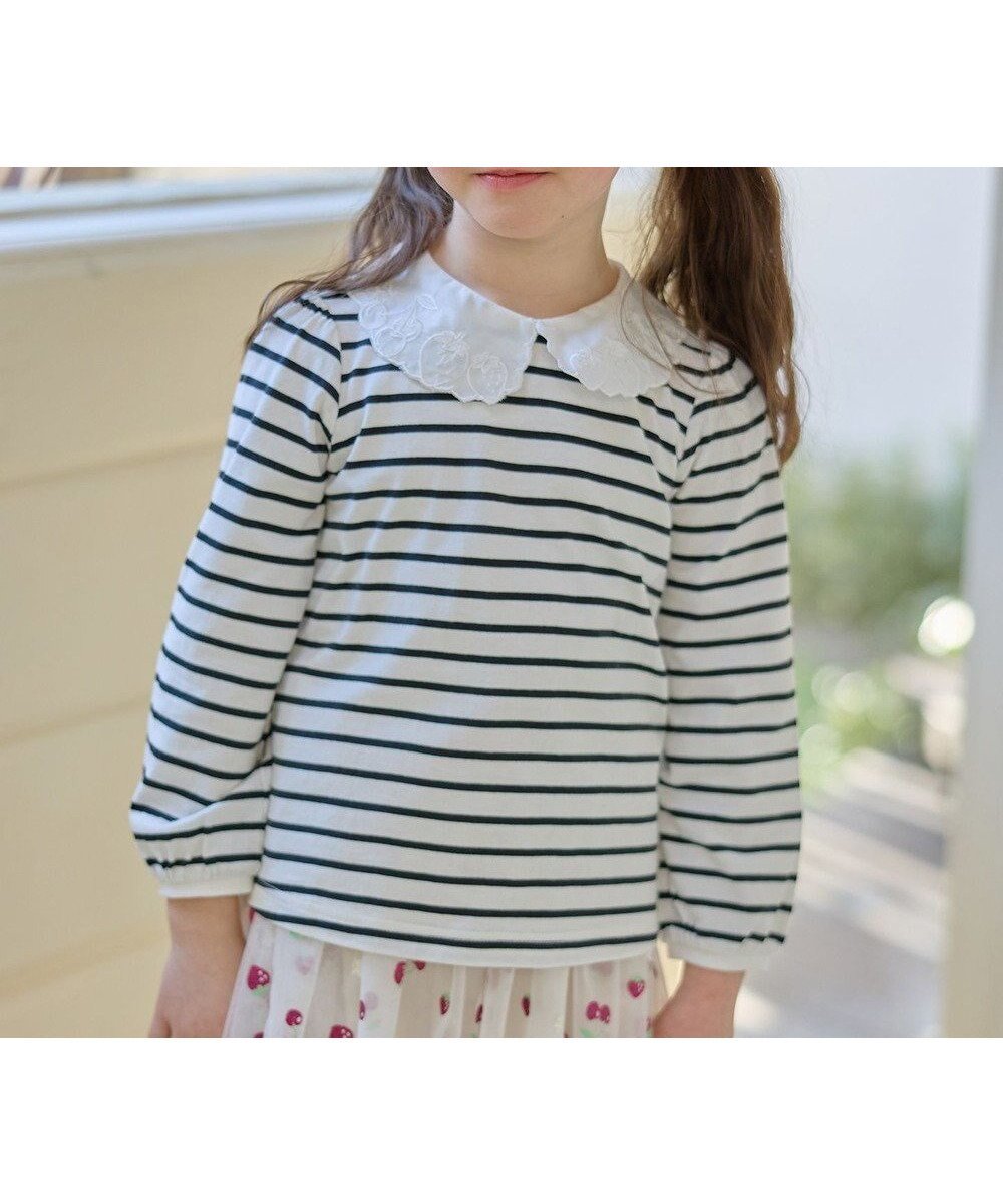 【エニィ/ANY / KIDS】の【チェリーベリーシリーズ】刺繍 ブラウス 人気、トレンドファッション・服の通販 founy(ファニー) ファッション Fashion キッズファッション Fashion for Kids トップス・カットソー Cut & Sew Tops インナー Innerwear 春 Spring カットソー Cut and Sewn Top キュロット Culottes, Wide Shorts シンプル Simple, Minimal チェリー Cherry, Cherry Pattern ボーダー Border, Stripe ポケット Pocket, Pocket Detail S/S・春夏 SS, Spring/Summer, Warm Season おすすめ Recommended / Our Picks 夏 Summer other-1|ID: prp329100004779397 ipo3291000000034664381