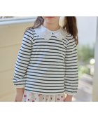 【エニィ/ANY / KIDS】の【チェリーベリーシリーズ】刺繍 ブラウス ホワイト×ブラックボーダー|ID: prp329100004779397 ipo3291000000034664382