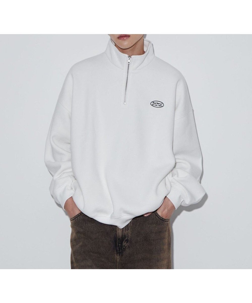 【ウィゴー/WEGO / MEN】のワンポイントハーフジッププルオーバー インテリア・キッズ・メンズ・レディースファッション・服の通販 founy(ファニー) 　ファッション　Fashion　メンズファッション　Fashion for Men　トップス・カットソー　Cut & Sew Tops　秋　Autumn　カーゴパンツ　Cargo Pants, Utility Pants　ショーツ　Shorts, Short Pants　スウェット / スエット　Sweatshirt, Sweatwear　スマホ　Smartphone, Mobile Device　デニム　Denim, Jeans Material　トレンド　Trend, Trending Now　定番　Standard, Basic Item　ハーフ　Half, Half-Length　ワンポイント　One Point, Statement Accent　冬　Winter / This Winter　A/W・秋冬　Autumn/Winter　おすすめ　Recommended / Our Picks　ホワイト|ID: prp329100004779407 ipo3291000000034664424