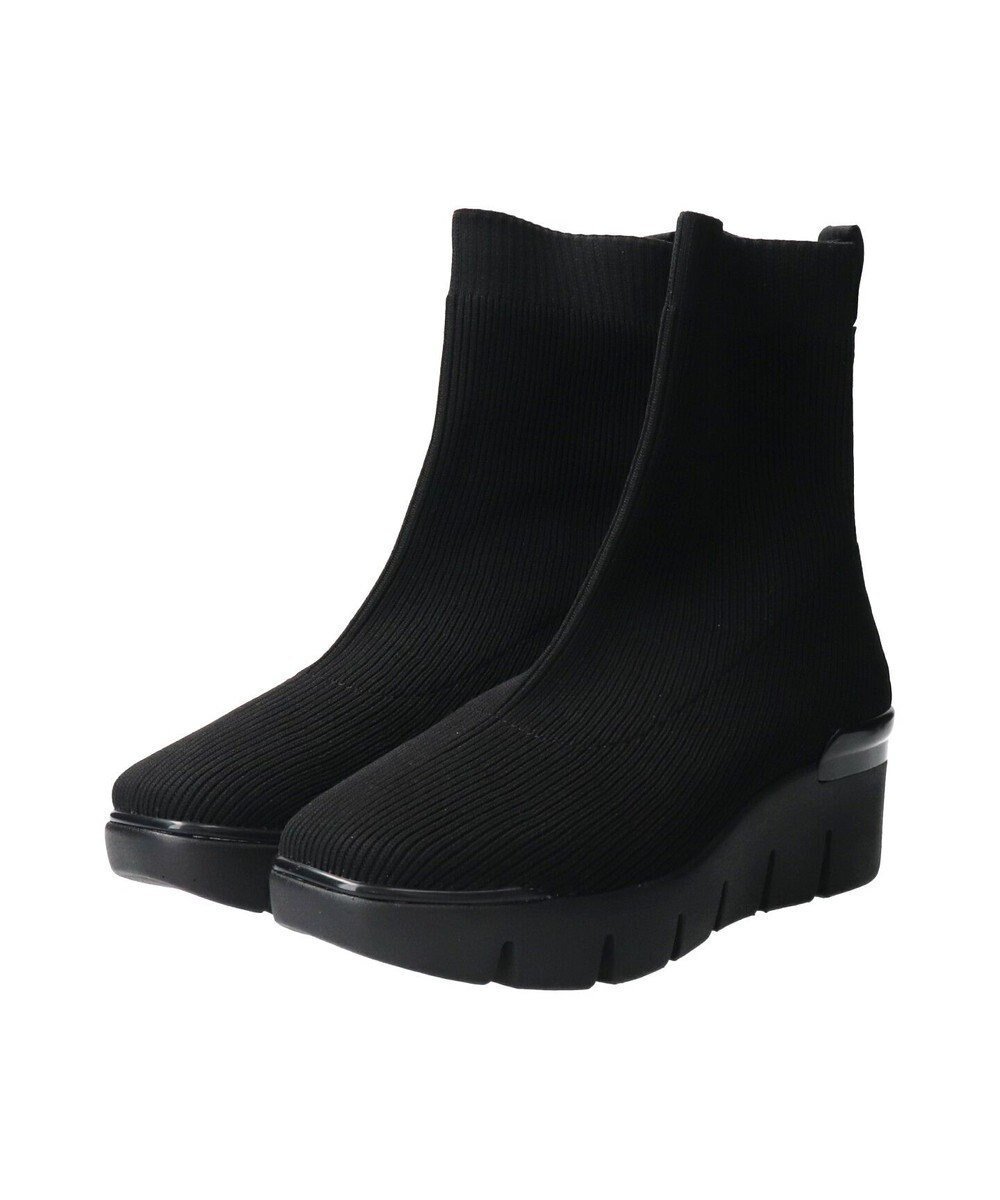 【インター ショシュール/INTER-CHAUSSURES】の【BUSSOLA】ニットショートブーツ インテリア・キッズ・メンズ・レディースファッション・服の通販 founy(ファニー) ファッション Fashion レディースファッション Fashion for Women 厚底 Platform Shoes 抗菌 Antibacterial, Bacteria-Resistant ショート Short, Short Length バランス Balance, Style Balance フィット Fit, Slim Fit ライニング Inner Lining, Inner Fabric, Lined ラバー Rubber, Rubber Sole A/W・秋冬 Autumn/Winter S/S・春夏 SS, Spring/Summer, Warm Season 夏 Summer ブラック雑材|ID: prp329100004779976 ipo3291000000034674359
