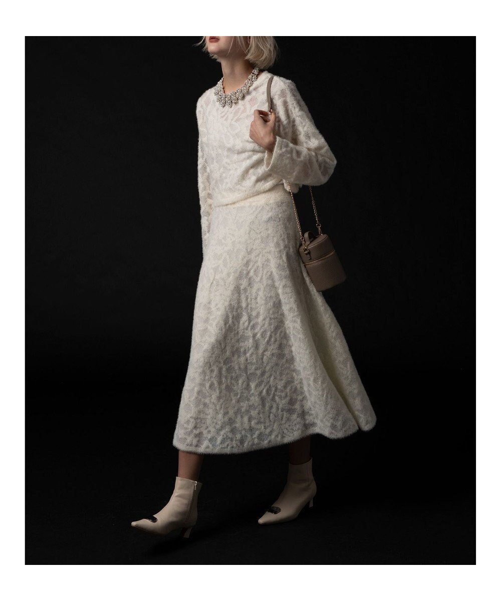 【テチチ/Te chichi】の起毛レースニットスカート(セットアップ可)《2025winter catalog item》 インテリア・キッズ・メンズ・レディースファッション・服の通販 founy(ファニー) ファッション Fashion レディースファッション Fashion for Women セットアップ Matching Sets スカート・ミニ/ミディ/マキシ Skirts / Mini, Midi & Maxi Skirts 2025年 2025 2025-2026秋冬・A/W Autumn/Winter 2025–26 AW25–26 冬 Winter / This Winter おすすめ Recommended / Our Picks セットアップ Set-Up, Coordinated Outfit フレア Flare, Flared レース Lace, Lace Fabric エレガント 上品 Elegant 夏 Summer S/S・春夏 SS, Spring/Summer, Warm Season A/W・秋冬 Autumn/Winter 透かし Cut-Out, Lacework オフホワイト|ID: prp329100004779987 ipo3291000000034674402