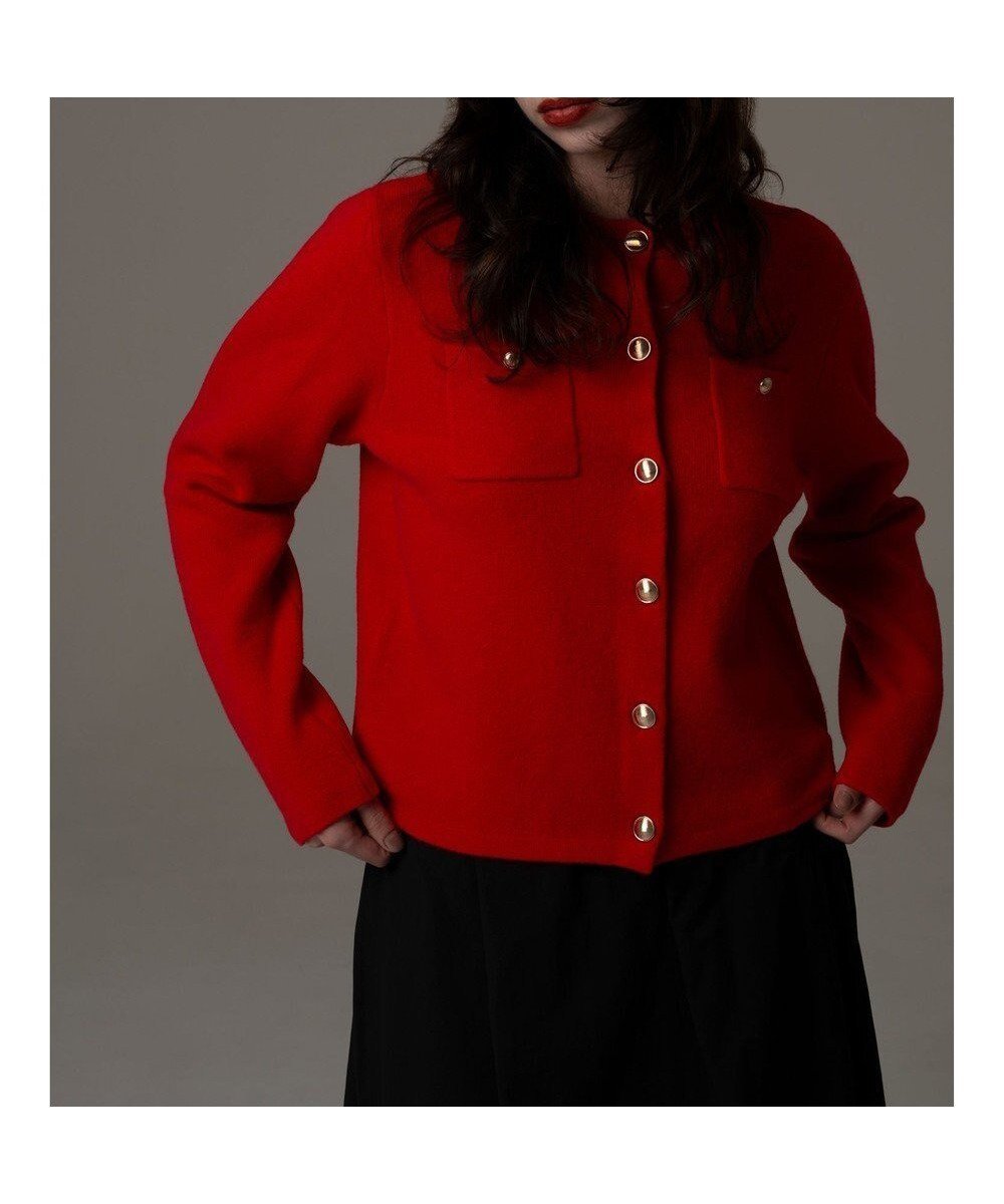 【テチチ/Te chichi】の【R by Te chichi】ポケット付きミラノリブカーディガン《2025winter catalog item》 インテリア・キッズ・メンズ・レディースファッション・服の通販 founy(ファニー) ファッション Fashion レディースファッション Fashion for Women トップス・カットソー Cut & Sew Tops ニット Knit Tops & Sweaters カーディガン・羽織り Layered Style Cardigans 2025年 2025 2025-2026秋冬・A/W Autumn/Winter 2025–26 AW25–26 冬 Winter / This Winter カーディガン Cardigan, Knitwear ジャケット Jacket, Outerwear セーター Sweater, Knitwear デニム Denim, Jeans Material フレア Flare, Flared プレミアム Premium, High-End ポケット Pocket, Pocket Detail ミラノリブ Milano Rib, Milano Stitch エレガント 上品 Elegant 夏 Summer S/S・春夏 SS, Spring/Summer, Warm Season A/W・秋冬 Autumn/Winter レッド|ID: prp329100004779995 ipo3291000000034674426