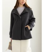 【テチチ/Te chichi】のウールメルトンスタンドショートコート チャコールグレー|ID: prp329100004779998 ipo3291000000034674434