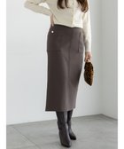 【テチチ/Te chichi】のメルトンジャージーナロースカート モカ|ID: prp329100004779999 ipo3291000000034674438