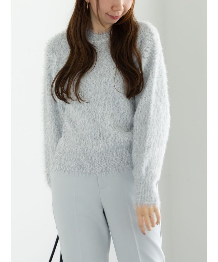 【テチチ/Te chichi】のシャギーヤーンロングスリーブニット インテリア・キッズ・メンズ・レディースファッション・服の通販 founy(ファニー) https://founy.com/ ファッション Fashion レディースファッション Fashion for Women トップス・カットソー Cut & Sew Tops ニット Knit Tops & Sweaters セーター Sweater, Knitwear デニム Denim, Jeans Material 夏 Summer S/S・春夏 SS, Spring/Summer, Warm Season A/W・秋冬 Autumn/Winter |ID: prp329100004780002 ipo3291000000034779208