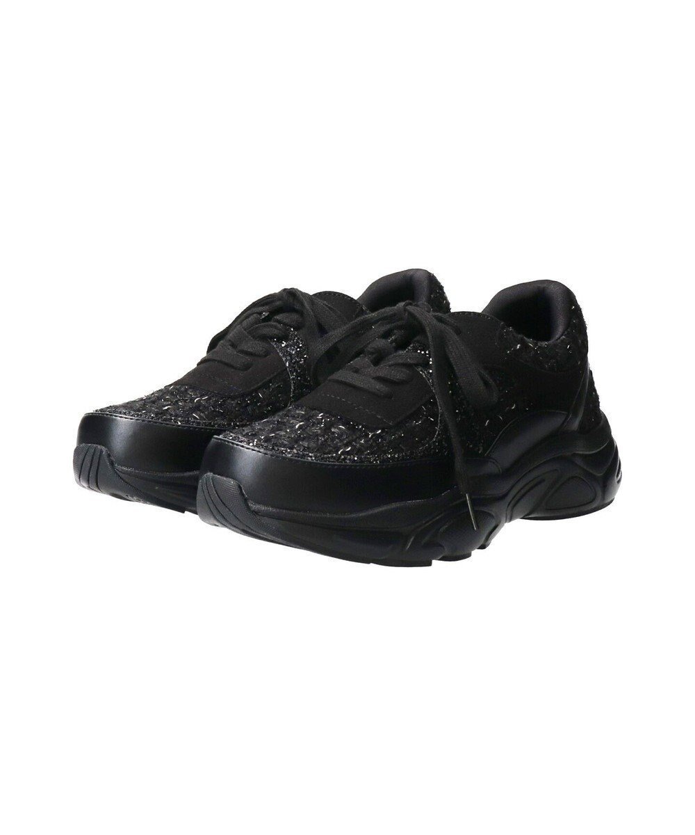 【ブリジット バーキン/Bridget Birkin】の【Bridget Birkin】異素材コンビスニーカー インテリア・キッズ・メンズ・レディースファッション・服の通販 founy(ファニー) 　ファッション　Fashion　レディースファッション　Fashion for Women　コンビ　Combo, Combination Style　スニーカー　Sneakers, Trainers　ブラック|ID: prp329100004780012 ipo3291000000034674484