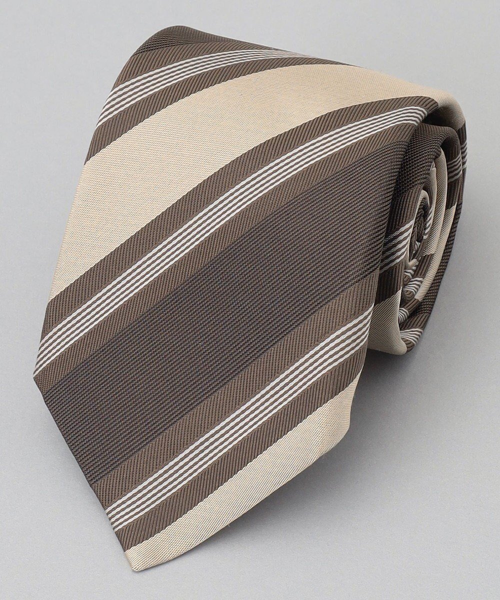 【五大陸/gotairiku / MEN】のGOTAIRIKU別注【日本製】シルク ネクタイ_ストライプ インテリア・キッズ・メンズ・レディースファッション・服の通販 founy(ファニー) ファッション Fashion メンズファッション Fashion for Men シルク Silk, 100% Silk シンプル Simple, Minimal ストライプ Stripe, Striped Pattern スーツ Suit, Formalwear 別注 Limited Edition, Custom Order モダン Modern, Contemporary 日本製 Made In Japan ブラウン系1|ID: prp329100004780038 ipo3291000000034674588