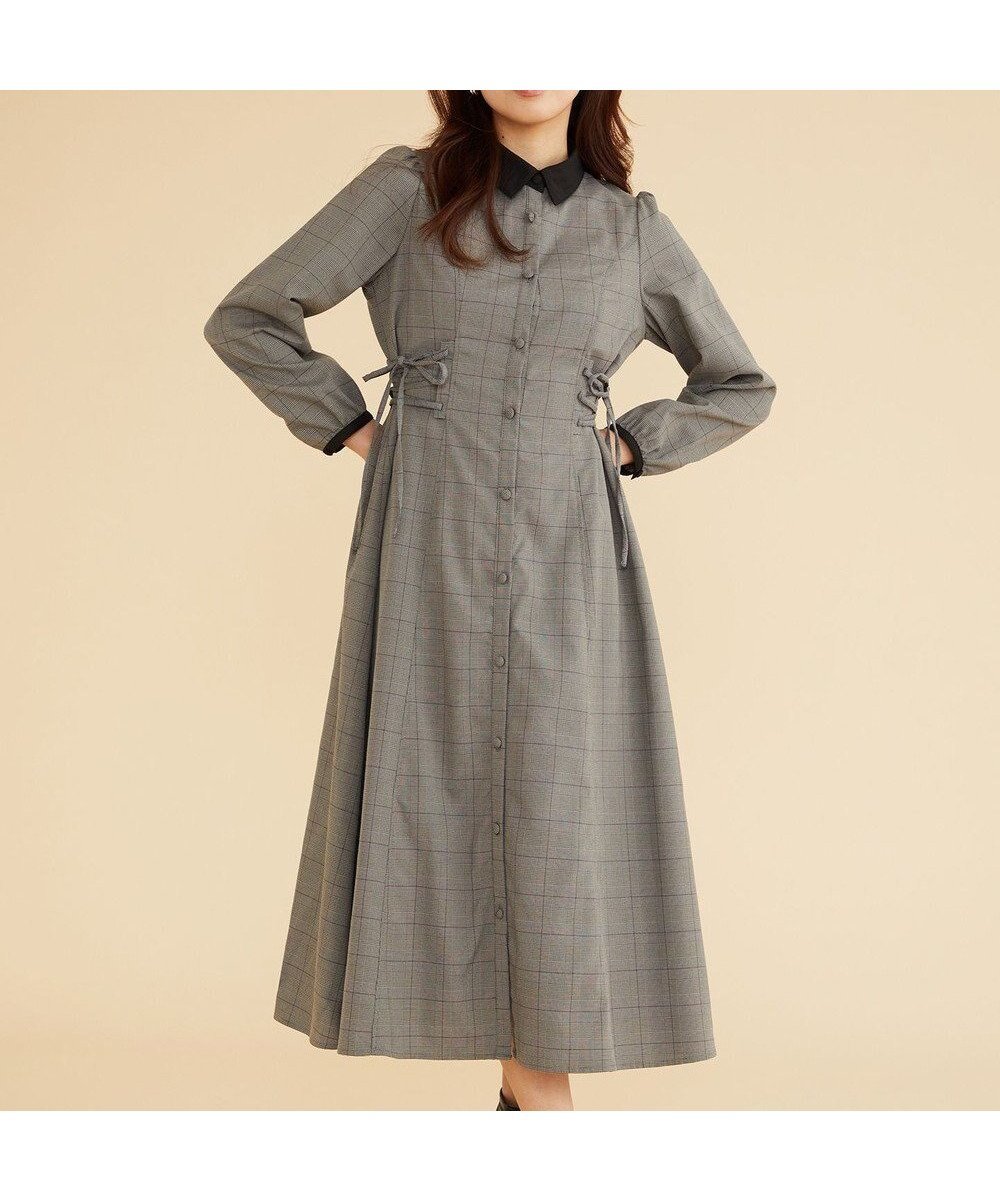 【フェルゥ/Feroux】の【古畑星夏さん着用】サイドレースアップ ワンピース 人気、トレンドファッション・服の通販 founy(ファニー) 　ファッションモデル・俳優・女優　Models　女性　Women　古畑星夏　Furuhata Seika　ファッション　Fashion　レディースファッション　Fashion for Women　ワンピース　Dresses　おすすめ　Recommended / Our Picks　チェック　Check, Plaid, Tartan　レース　Lace, Lace Fabric　エレガント 上品　Elegant　夏　Summer　無地　Plain, Solid Color　秋　Autumn　A/W・秋冬　Autumn/Winter　 other-1|ID: prp329100004780050 ipo3291000000034674690