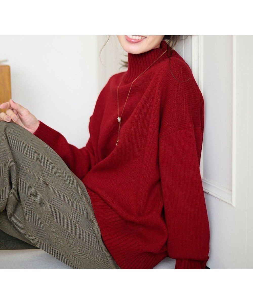 【エニー/ANY】の【洗濯機可】ラムウールバックテイルニット 人気、トレンドファッション・服の通販 founy(ファニー) 　ファッション　Fashion　レディースファッション　Fashion for Women　トップス・カットソー　Cut & Sew Tops　ニット　Knit Tops & Sweaters　カーディガン　Cardigan, Knitwear　シンプル　Simple, Minimal　スリット　Slit, Slit Detail　セーター　Sweater, Knitwear　ハイネック　High Neck, Mock Neck　バランス　Balance, Style Balance　ボトム　Bottoms, Lower Wear　ポケット　Pocket, Pocket Detail　A/W・秋冬　Autumn/Winter　 other-1|ID: prp329100004780051 ipo3291000000034674700