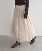 【イェッカ ヴェッカ/YECCA VECCA】のスパンコール×チュールスカート Ivory|ID: prp329100004780093 ipo3291000000034674866