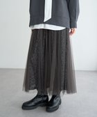 【イェッカ ヴェッカ/YECCA VECCA】のスパンコール×チュールスカート Charcoal Gray|ID: prp329100004780093 ipo3291000000034674867