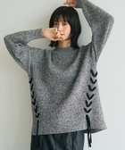 【イェッカ ヴェッカ/YECCA VECCA】のレースアップニット Gray Mixture|ID: prp329100004780096 ipo3291000000034674882